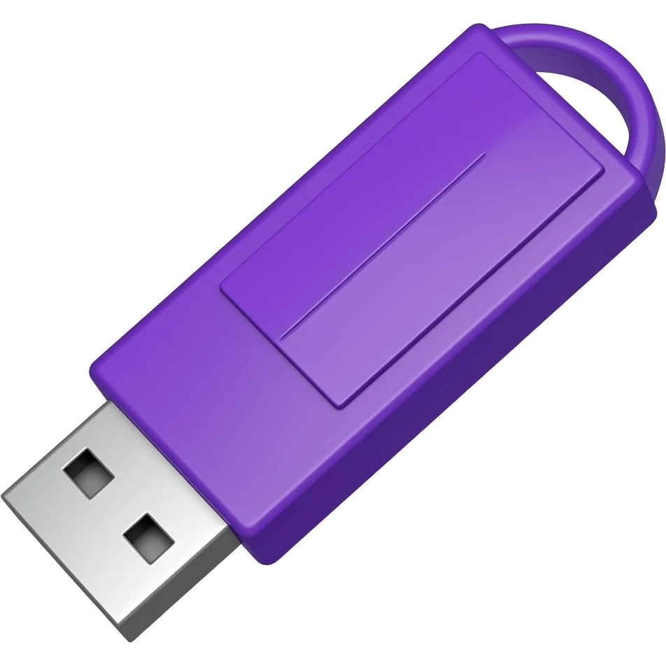 purple flash drive emoji