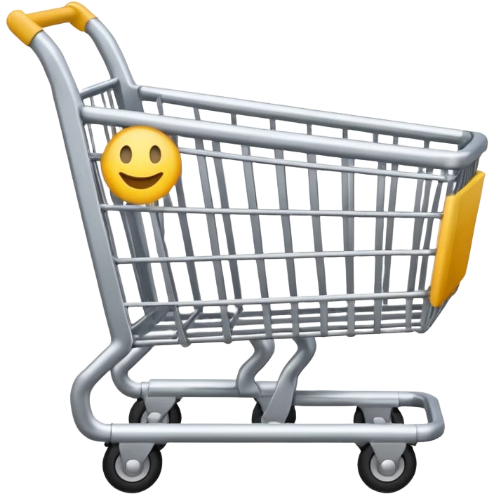 shopping cart, simple, bold, expressive, emoji style emoji