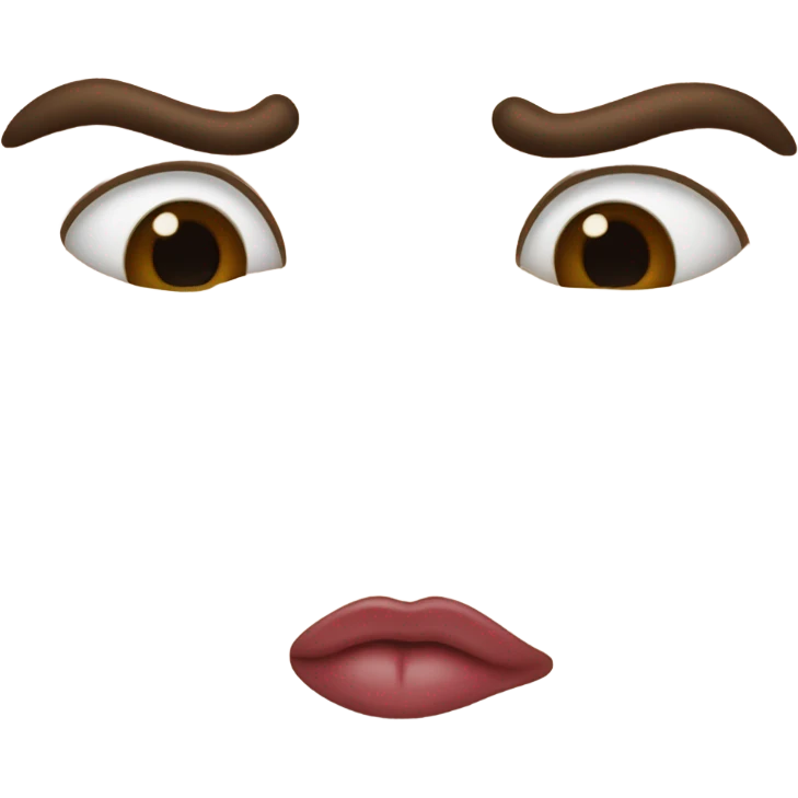 Annoyed kissy face emoji
