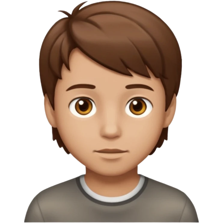 boy,  brown hair, , brown eyes,  skin, emoji