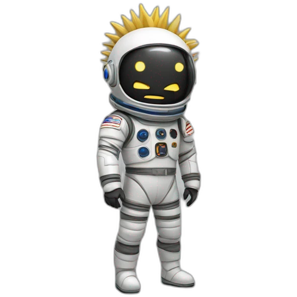 A TOK emoji of a spikeysanju, spaceman emoji