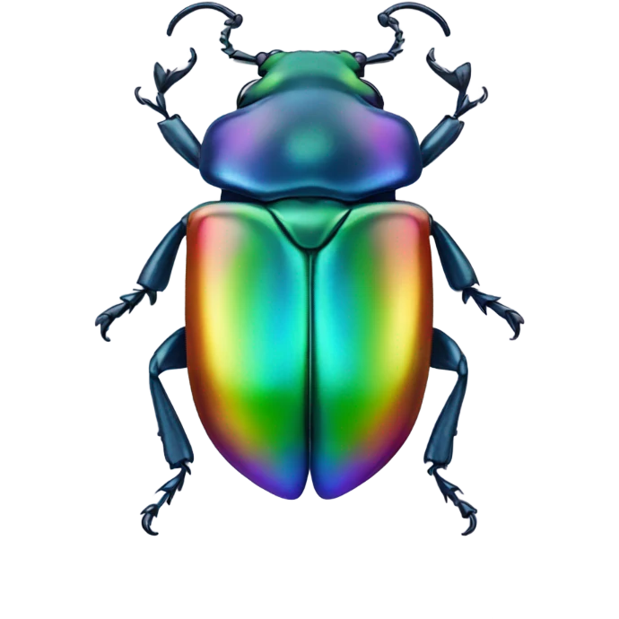 shiny rainbow beetle  emoji