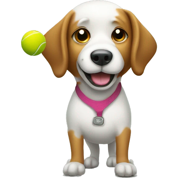Dog playing pickleball emoji