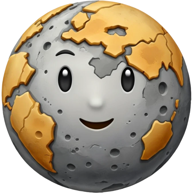 Realistic planet Mercury emoji