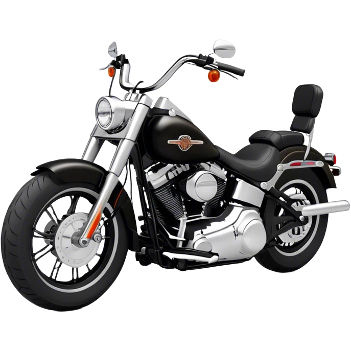 Harley-Davidson Cruiser - Harley-Davidson Softail (Model Year: 2021) (Iconic colour: Black) emoji