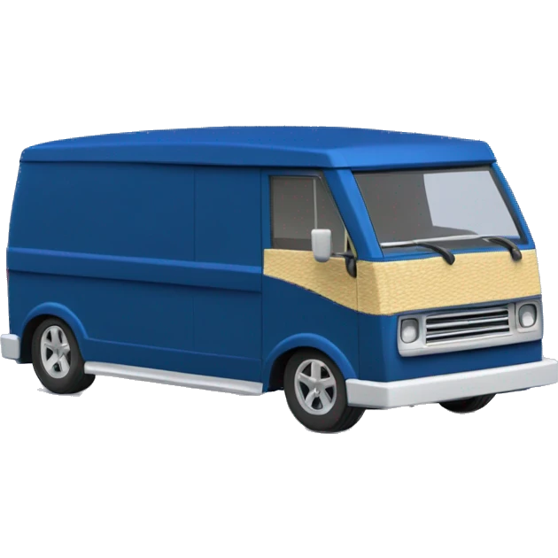 Barbie wide-fender dark blue Papercraft long step-van  emoji