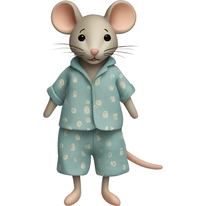 maileg fabric mouse in pajamas emoji