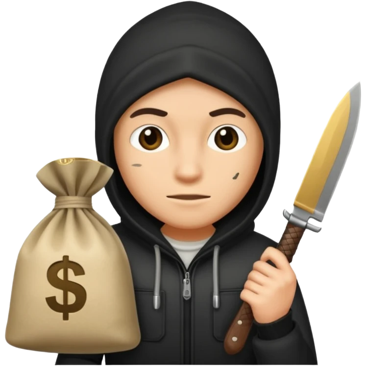 Ladrón con bolsa de dinero  emoji