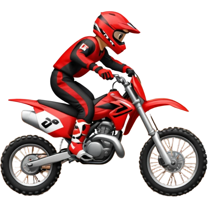 Motocross чёрный с красным emoji