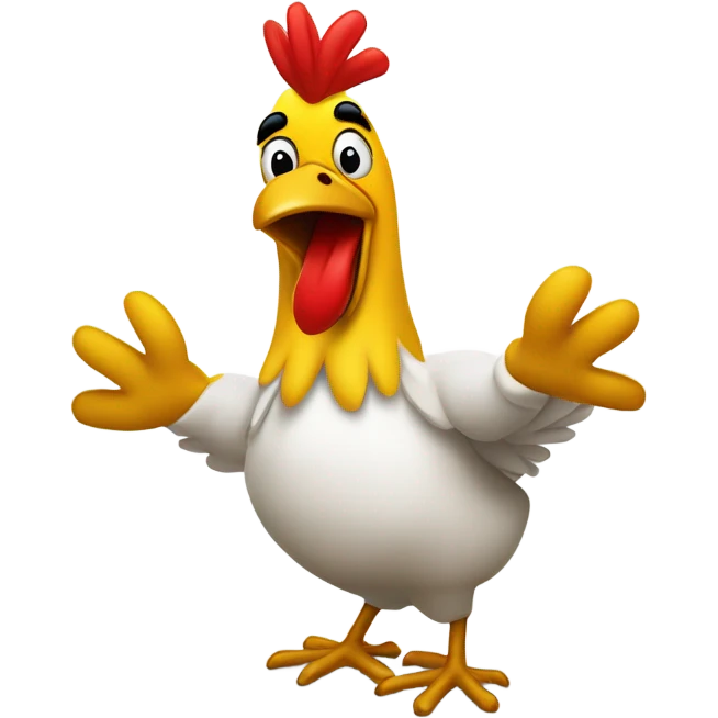 pollo comiendo pollo bailando reggae emoji