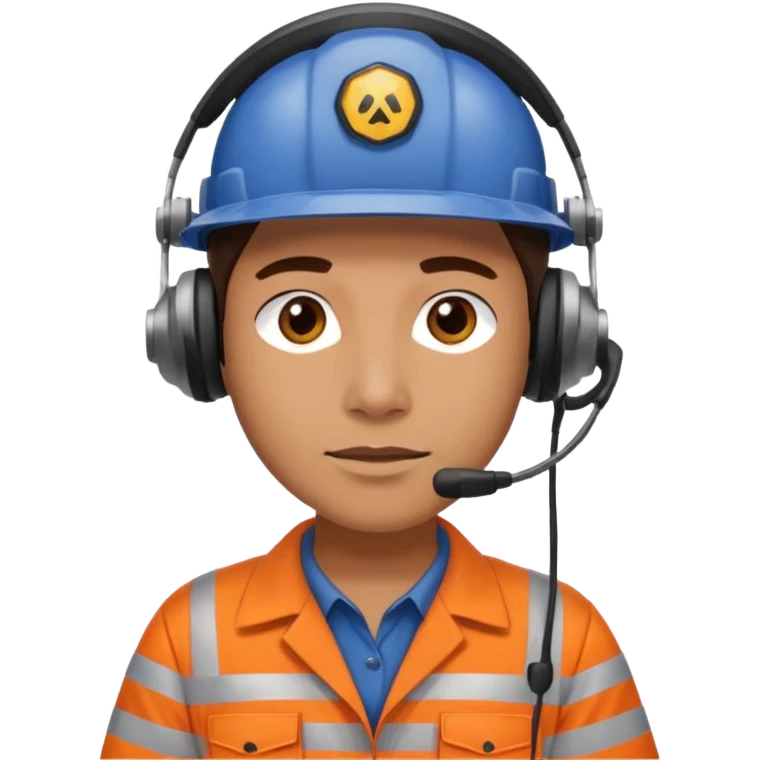 Dispatch department worker without helmet  emoji