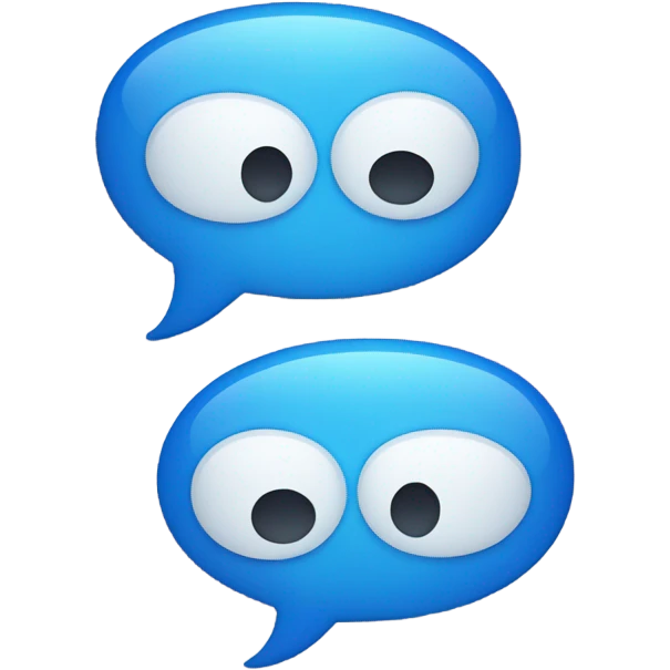 chat bubbles blue emoji