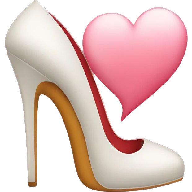 High heels and heart emoji
