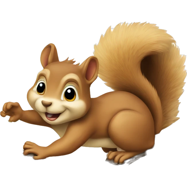 squirrel climbing a tree emoji
