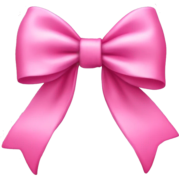coquette pink bow emoji
