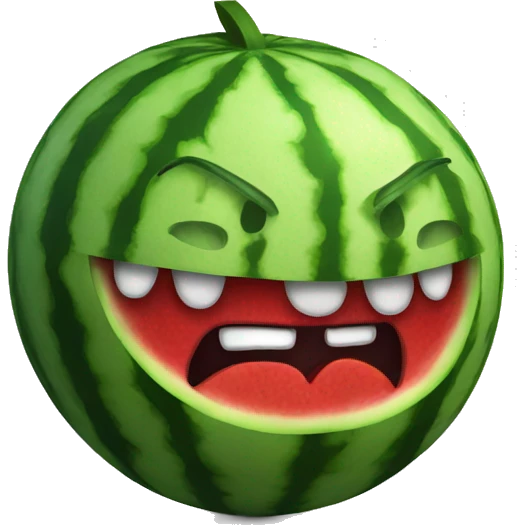 Angry watermelon emoji