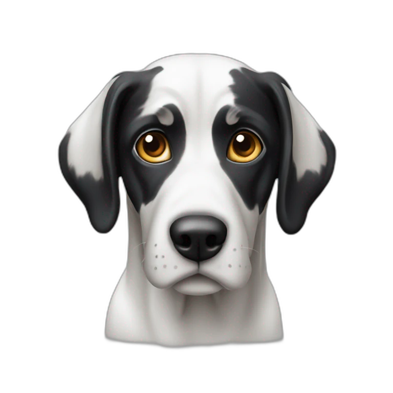 Cane setter bianco e nero emoji