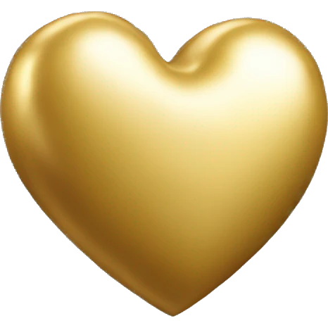 Gold heart emoji