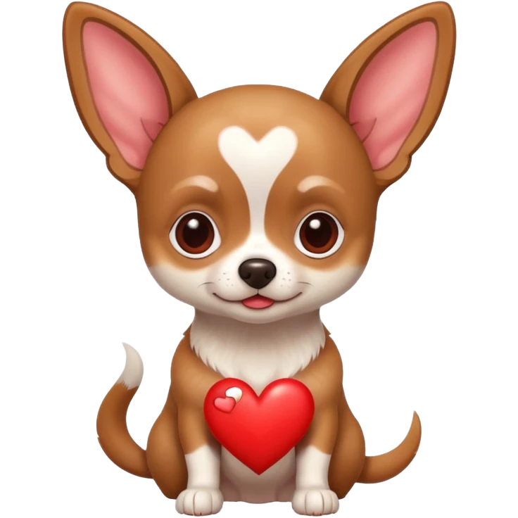 Chihuahua being romantic  emoji