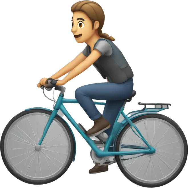 Idiota en bicicleta emoji