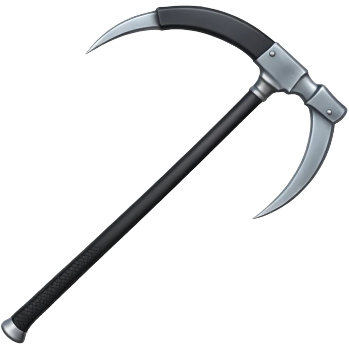 The scythe of the God of Death is long, straight, and pure black, symbolizing death. emoji