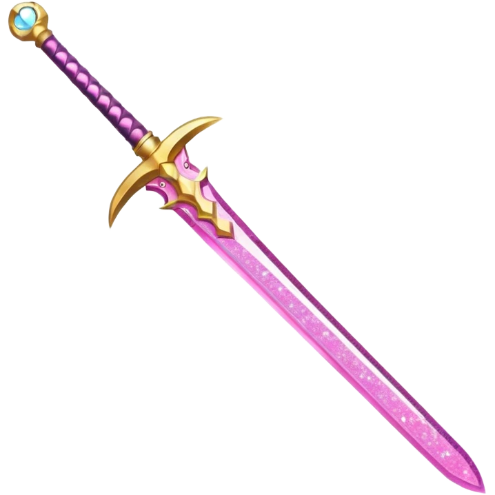 Glitter Sword Pink emoji