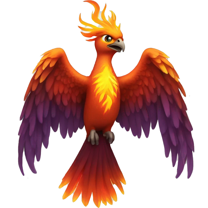 phoenix bird flames emoji