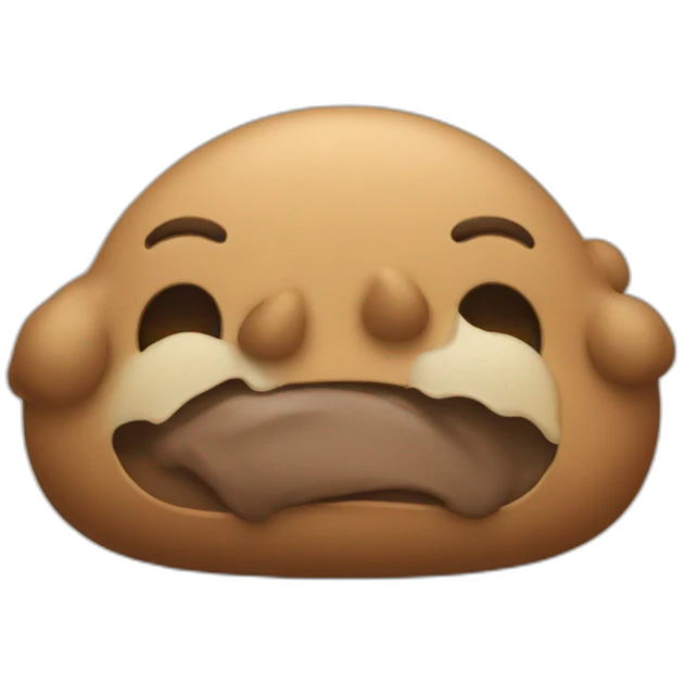 Emoji qui pleure avec un caca emoji