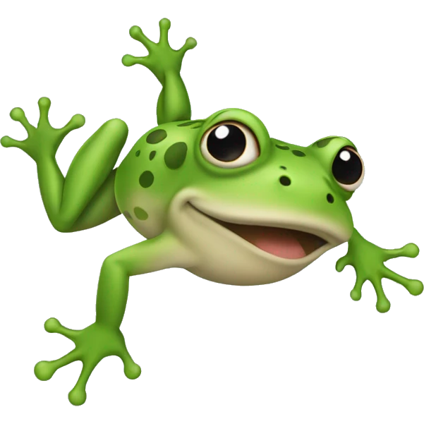 frog jump in air emoji