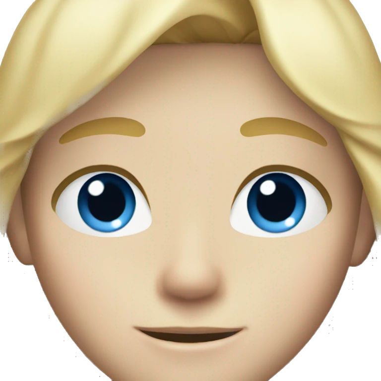 Blonde  haired boy with blue eyes and blonde freckles emoji