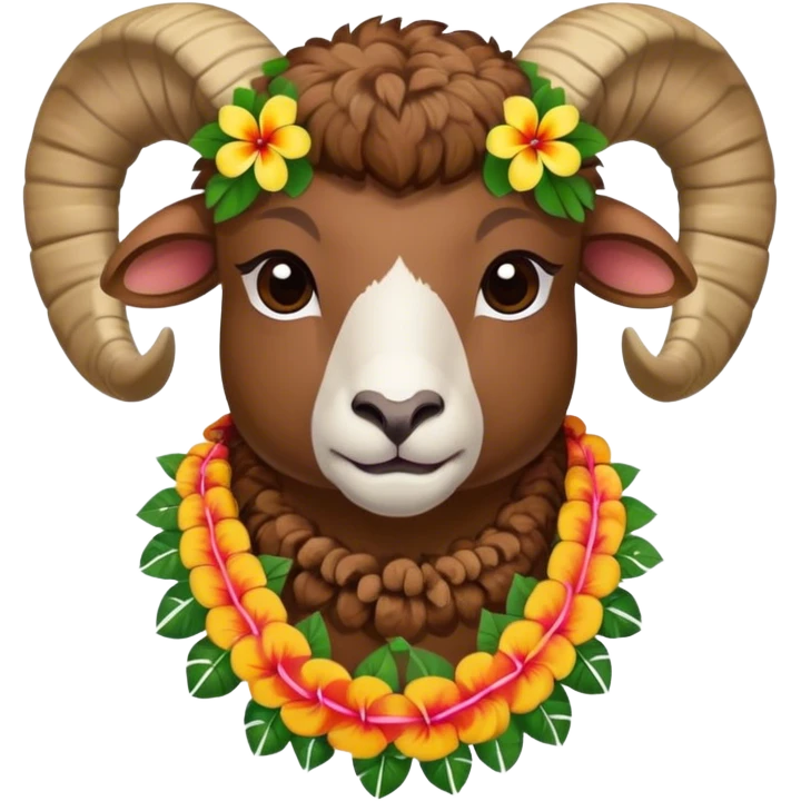 Ram in Hawaiian clothes emoji