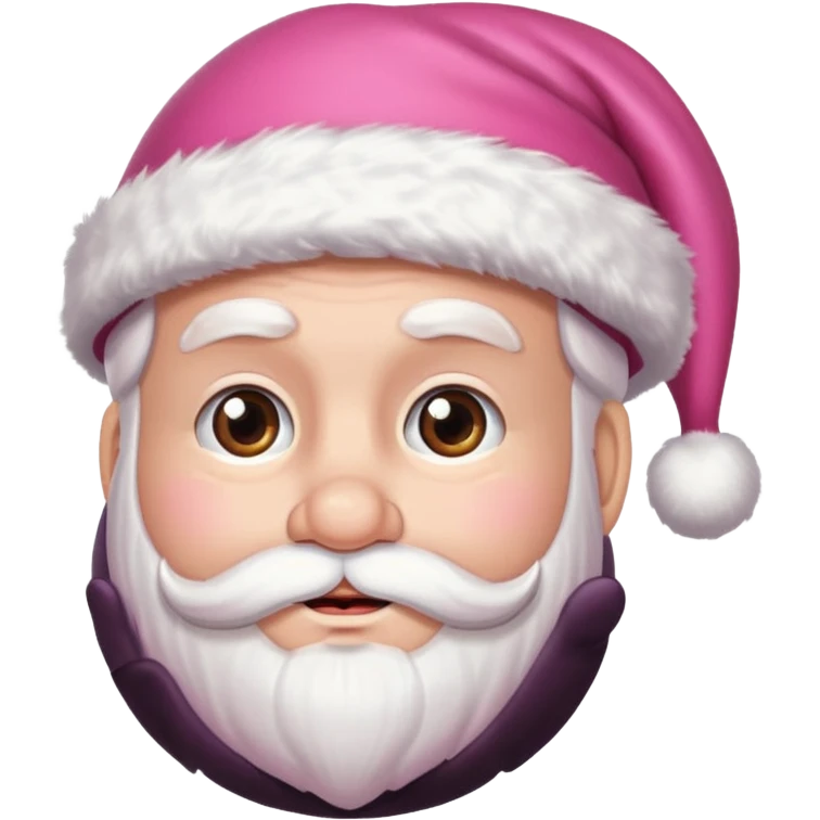 Cute Santa Claus with pink hat emoji