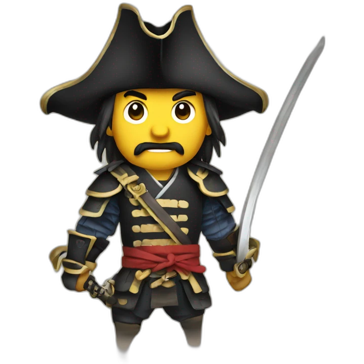 Pirate samurai emoji
