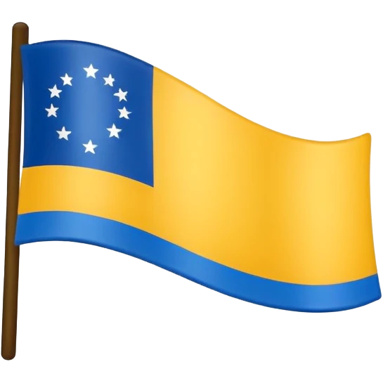 Bandera de color amarillo y azúl oscuro  emoji