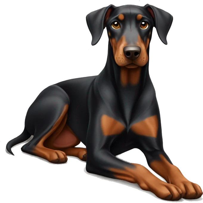 Doberman sitting emoji