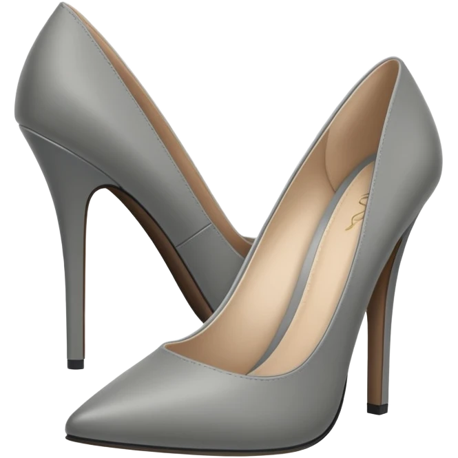 super realistic grey heels emoji