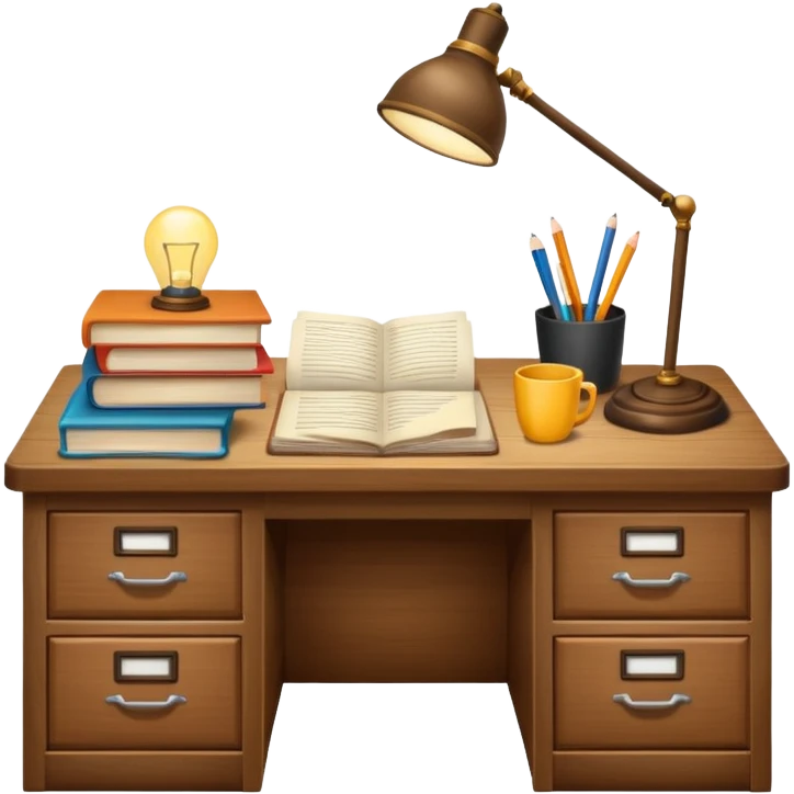 school teacher's desk emoji