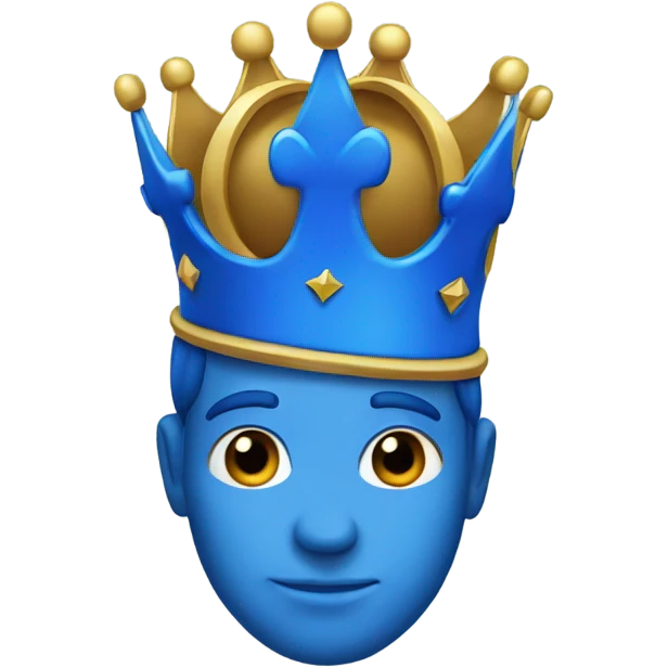 blue crown emoji