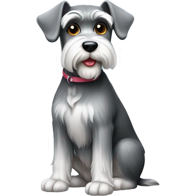 Sitting schnauzer emoji