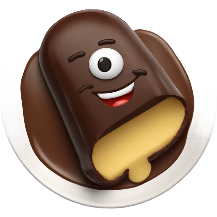 chocolate quenelle on plate emoji