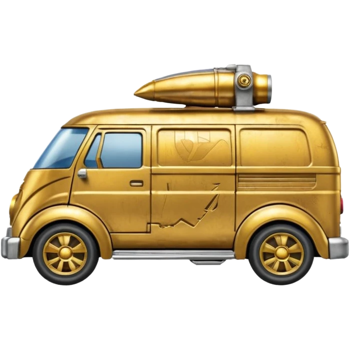 Chopped tarnished Hot Wheels 2014 Star Wars C-3PO Van Character Cars emoji
