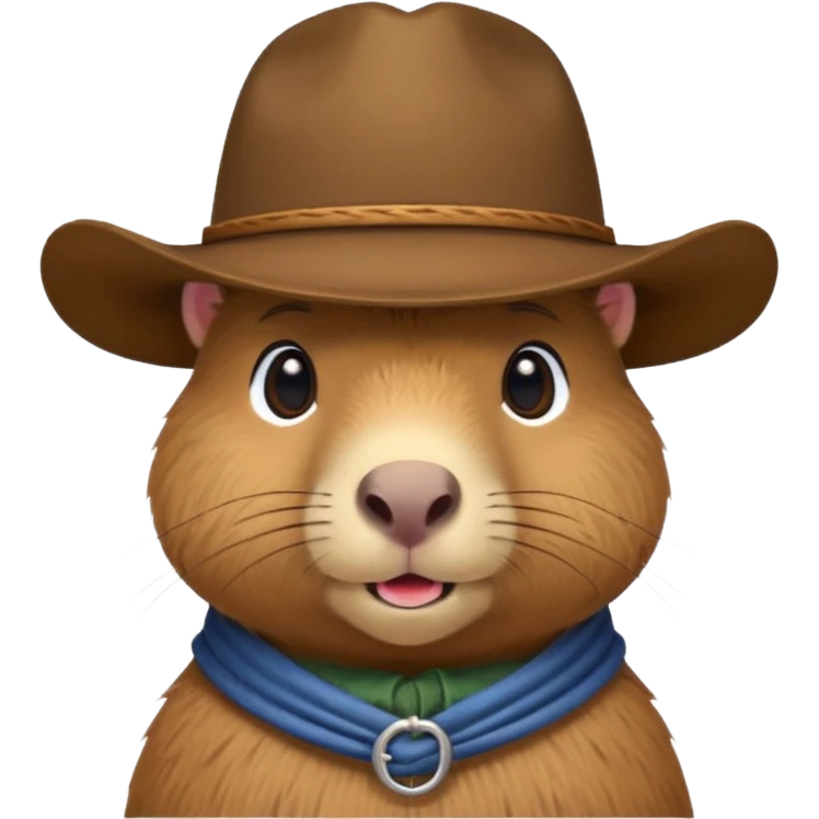 Capybara with a cowboy hat emoji