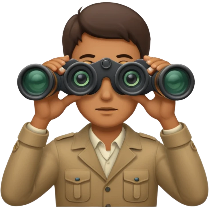 man with binoculars emoji