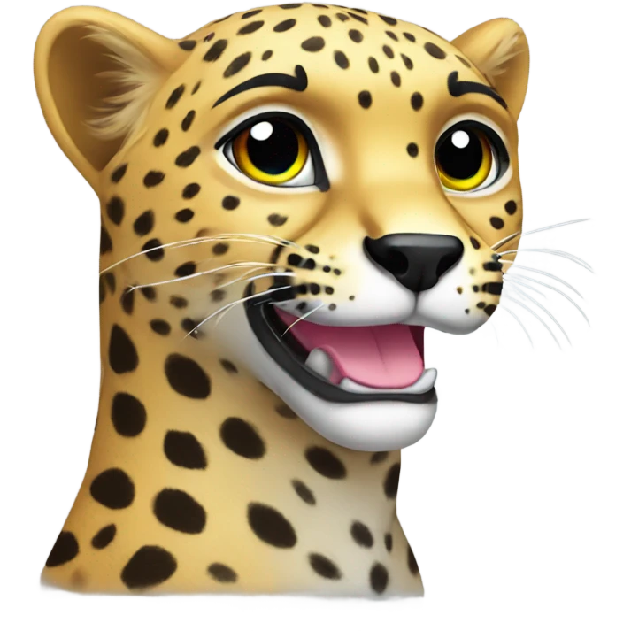 rainbow cheetah emoji