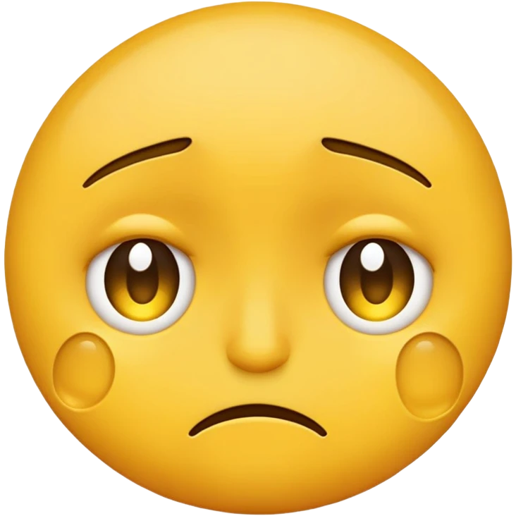 Sad and distressed yellow emoji emoji