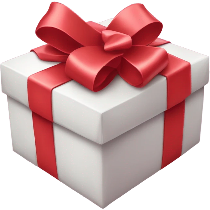 paquete de regalo color rosa con un lazo color rojo emoji