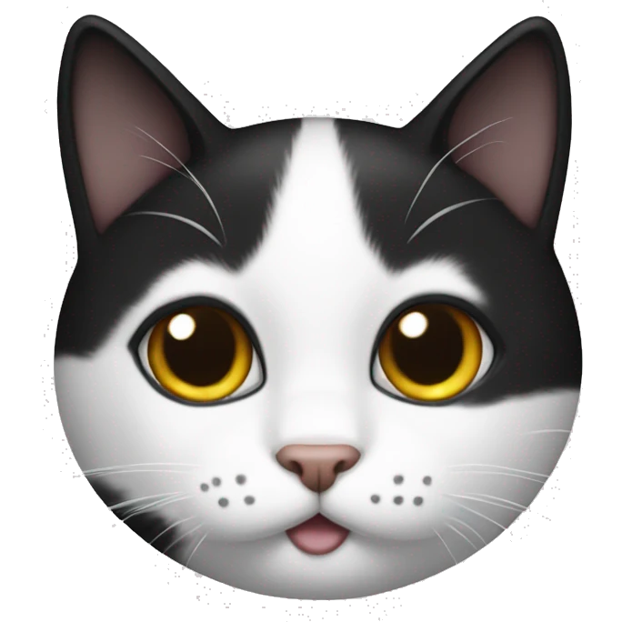 Black and white cat emoji
