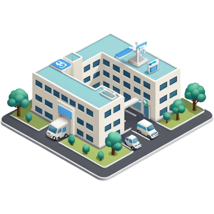 hospital isometric view emoji