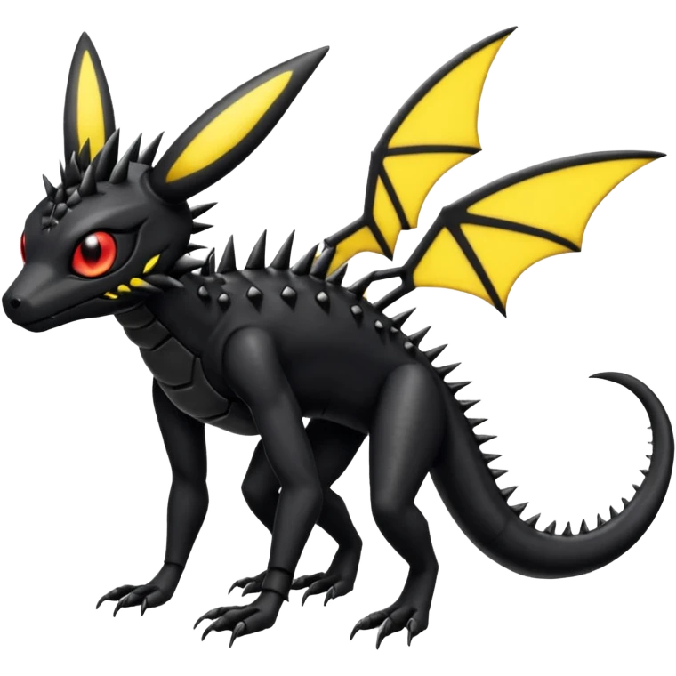 Dark Edgy Salandit-Beedrill-Umbreon-Fakémon-hybrid-creature (full body)  emoji