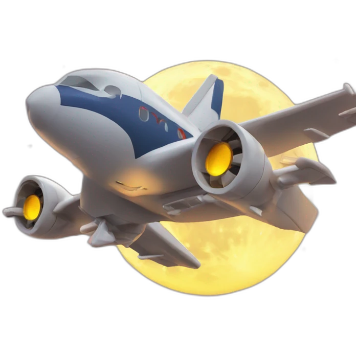 Chat Potté sur un avion qui se crash sur la lune de sang emoji